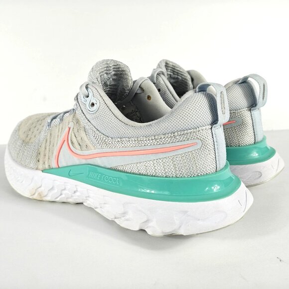 Nike React Infinity Run Flyknit 2 Women's 8 Shoes Blue Tint Lava Glow CT2423-400 - Picture 5 of 16